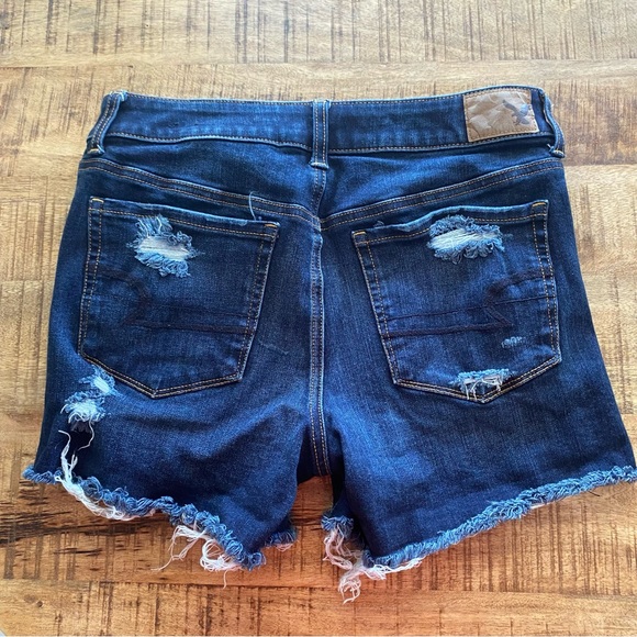 American Eagle High Rise Shortie Denim Shorts - Picture 2 of 3